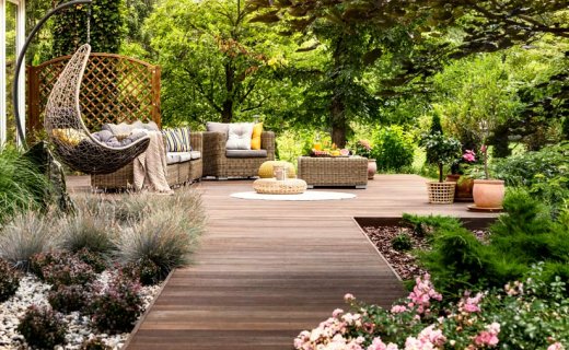 Garten ohne Rasen gestalten: 7 schöne, einfache Ideen zum Nachmachen Gaten Terrasse Gestaltung Sitzecke