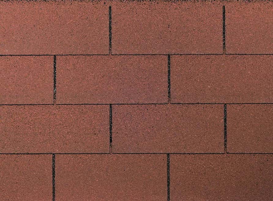 Premium rechthoekige Shingles rood 3m²