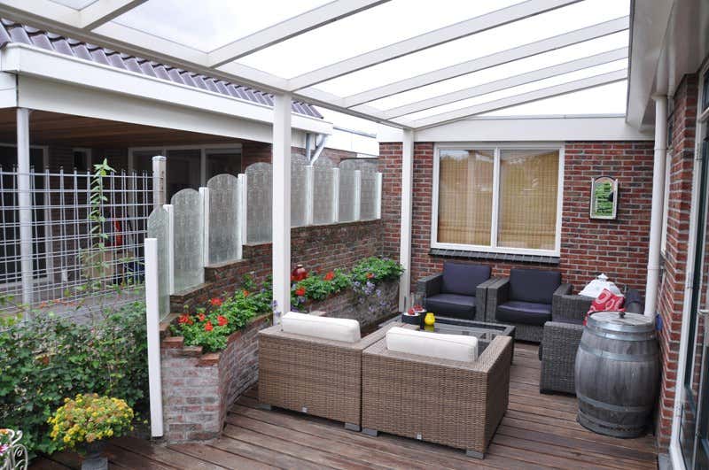 Klant afbeelding: Aluminium terrasoverkapping plat dak