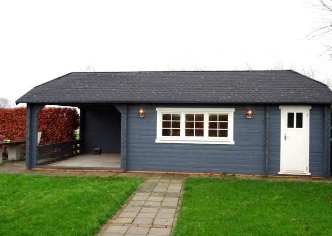 Klant afbeelding: Tuinhuis model Wolfskappe-50 B met Tuinhok