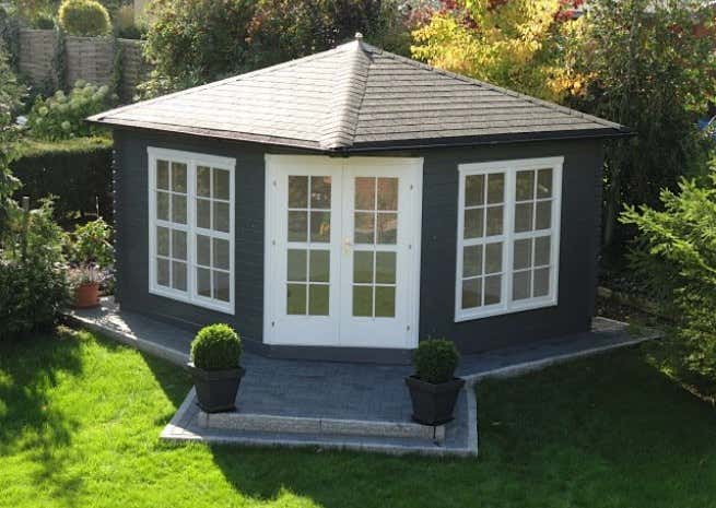 Klant afbeelding: 5-hoekig Tuinhuis model Victoria C 40