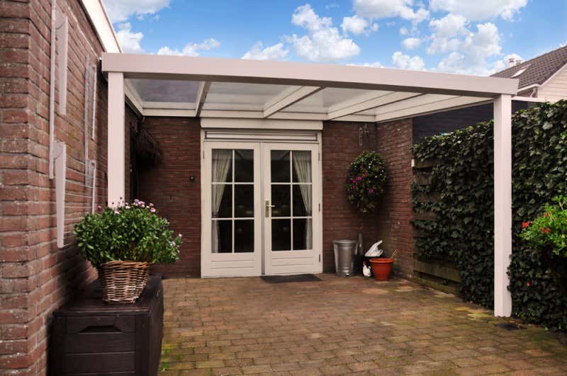 Klant afbeelding: Aluminium terrasoverkapping plat dak