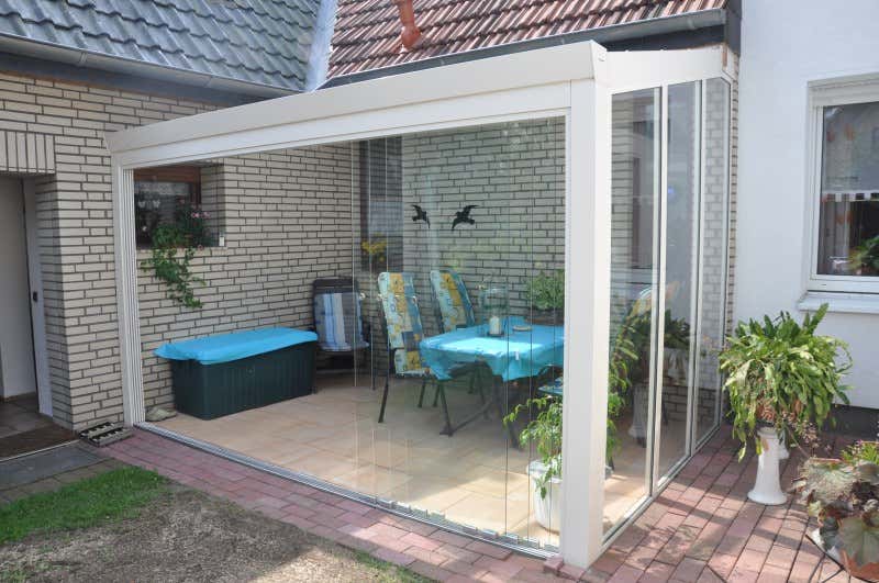 Klant afbeelding: Aluminium terrasoverkapping plat dak