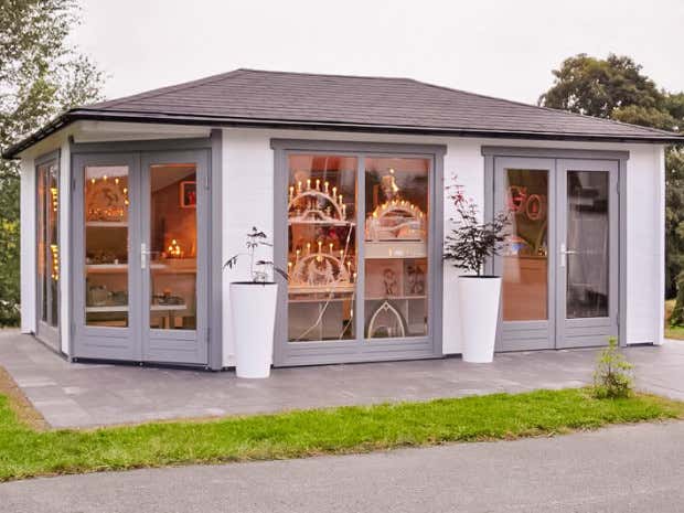 Klant afbeelding: 5-hoekig Tuinhuis Julia-40 ISO