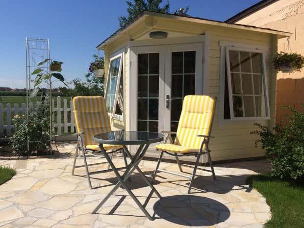 Klant afbeelding: 5-hoekig Tuinhuis model Sunny-C