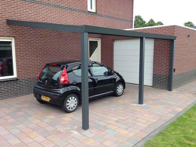 Klant afbeelding: Aluminium terrasoverkapping plat dak