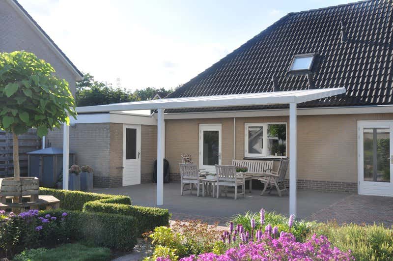 Klant afbeelding: Aluminium terrasoverkapping plat dak
