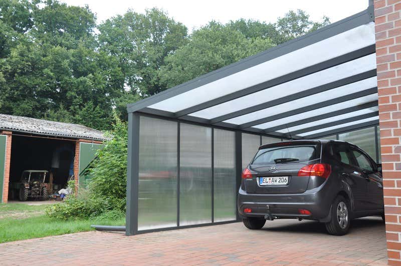 Klant afbeelding: Aluminium terrasoverkapping plat dak