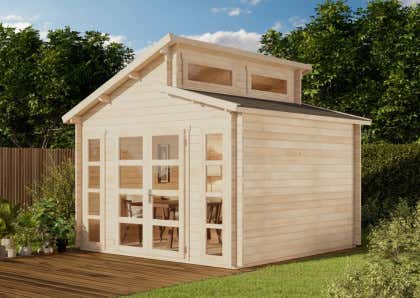 Tuinhuis model Vinea-40 met dubbele monopitch Dak
