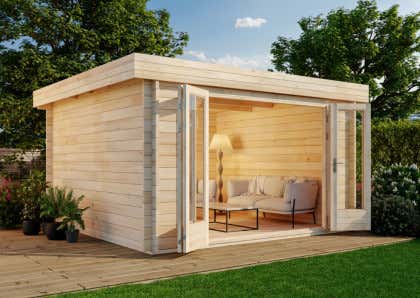 Tuinhuis Java-44 B ISO met grote Vouwdeur
