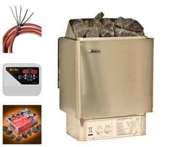 FinTec elektrische Saunakachel IRMINA (9 kW) incl. externe besturing ST-01