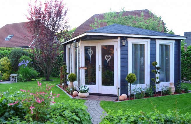Klant afbeelding: 5-hoekig Tuinhuis Maja ISO