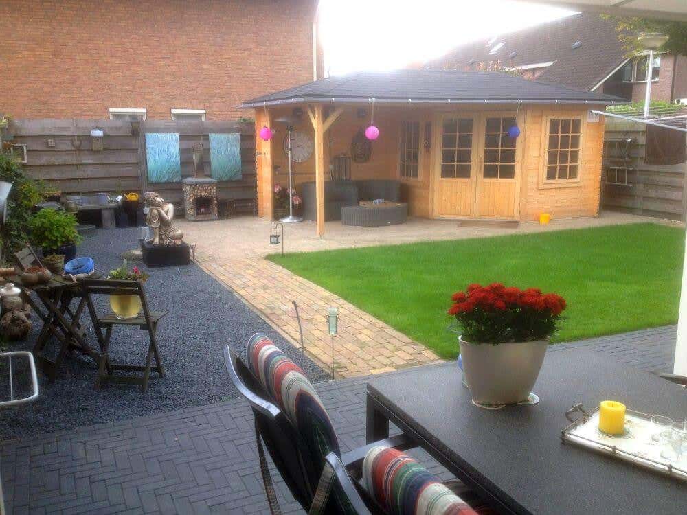 Klant afbeelding: 5-hoekig Tuinhuis Saskia met Zijdak