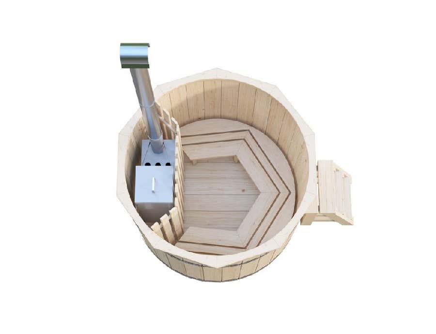 Holz-Badezuber aus Fichte - Rund Holz-Badezuber aus Fichte - Rund