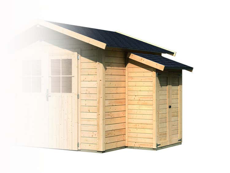 Karibu aanbouwkast Eco 1,5 terra grijs