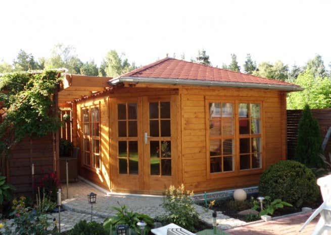 Klant afbeelding: 5-hoekig Tuinhuis model Victoria C 40