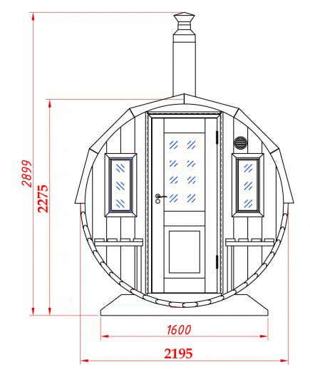 FinnTherm Fass-Sauna Max mit Harvia Holz Ofen FinnTherm Fass-Sauna Max mit Harvia Holz Ofen