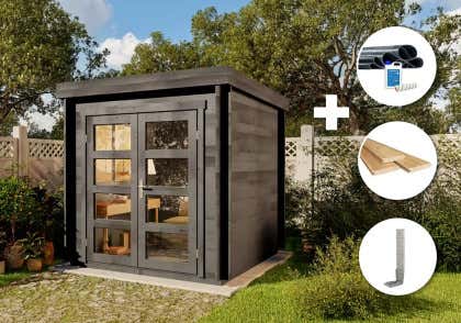 ECO Set - Tuinhuisje Paloma petit - grijs
