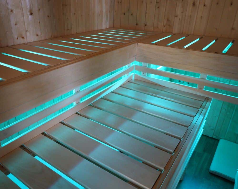 Karibu RGB lichtset voor saunabank bodemverlichting 4 x 750 mm