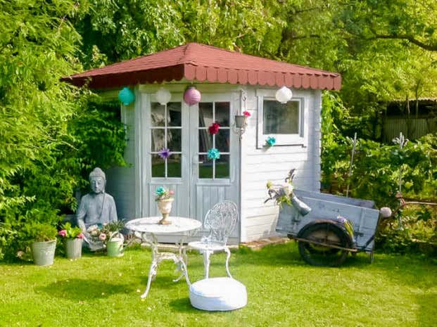 Klant afbeelding: 5-hoekig Tuinhuis model Sunny-B
