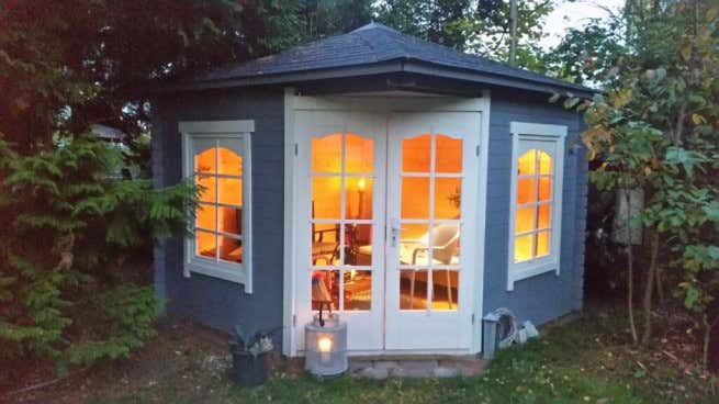 Klant afbeelding: 5-hoekig Tuinhuis Viking ISO