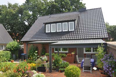 Klant afbeelding: Aluminium terrasoverkapping plat dak