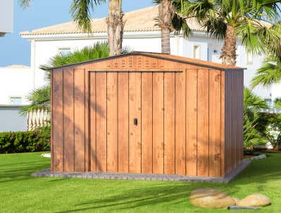 DURAMAX metalen gereedschapsschuur 3,2x2,4m houtlook