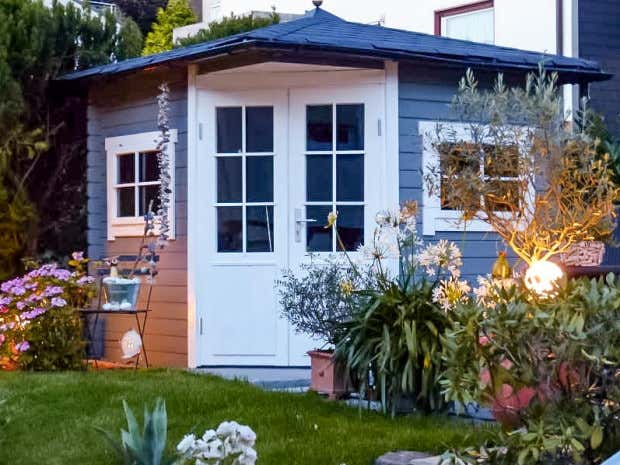 Klant afbeelding: 5-hoekig Tuinhuis model Sunny-B