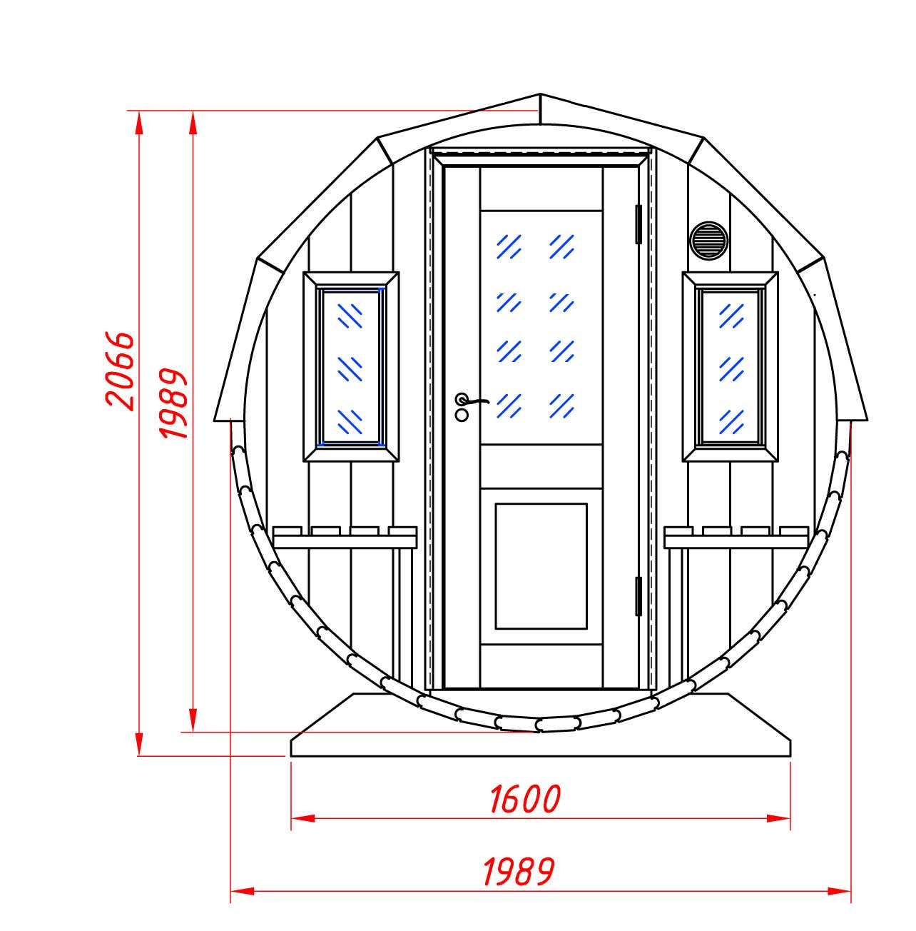 FinnTherm Fass-Sauna Max mit Harvia Holz Ofen mit Elektro Ofen FinnTherm Fass-Sauna Max mit Harvia Holz Ofen mit Elektro Ofen