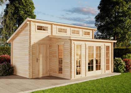 Tuinhuis Lausitz ISO met Aanbouw
