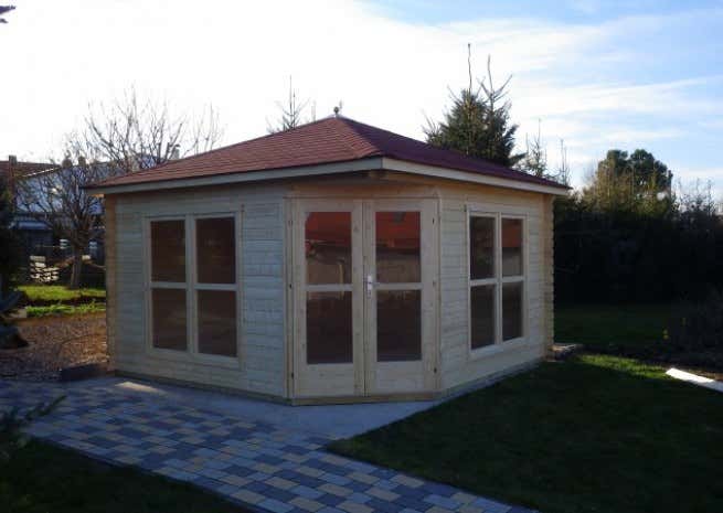 Klant afbeelding: 5-hoekig Tuinhuis model Victoria C 40