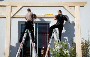terrassen-dak-dak-houten wandmontage