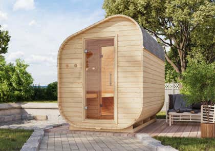 Karibu barrelsauna Asymmetric 3