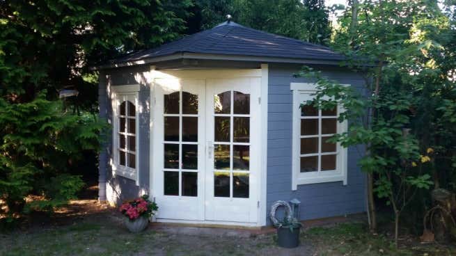 Klant afbeelding: 5-hoekig Tuinhuis Viking ISO