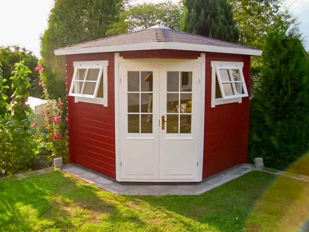 Klant afbeelding: 5-hoekig Tuinhuis model Sunny-B