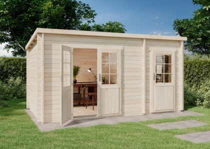 Tuinhuis Maria met lessenaardak en aanbouw