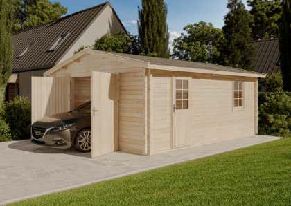 Alpholz houten garage model B-70 TE