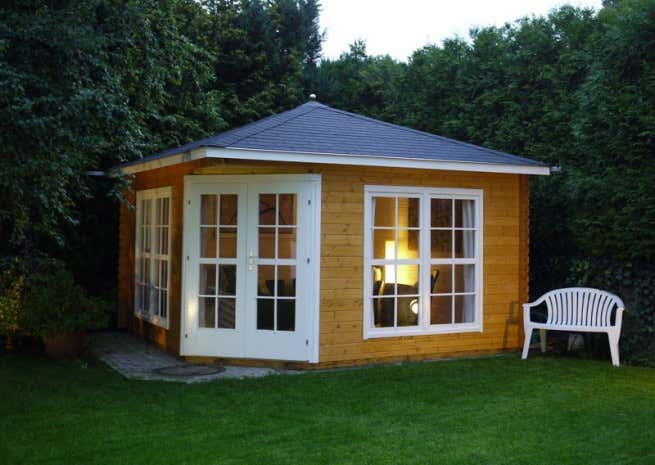 Klant afbeelding: 5-hoekig Tuinhuis model Victoria C 40