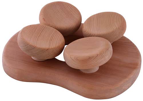 Hoofdsteun ergonomisch (espen) 24 x 19 x 9 cm