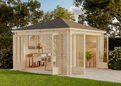 Tuinhuis Sunshine ISO met grote vouwdeur