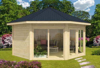 Tuinpaviljoen model Rügen met twee ramen