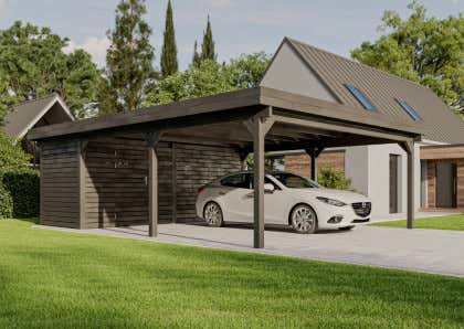 Alpholz dubbele carport Freya 