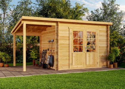 Tuinhuis Maria met schuine lessenaardak